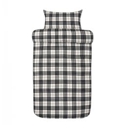 Flonel sengetøj - Sort ternet sengesæt - 100% bomulds flonel - Lukas Høie of Scandinavia sengelinned